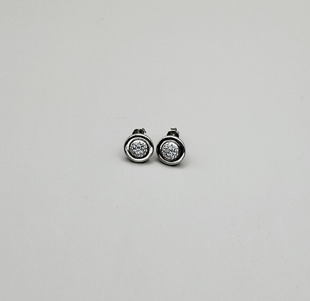 Sterling Silver Earrings with Zirconia